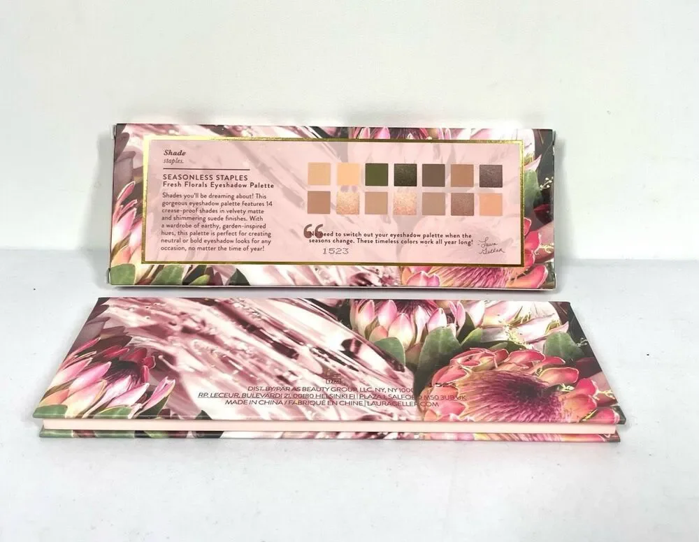 Laura Geller Seasonless Staples FRESH FLORALS 14 Shade Eyeshadow Palette NIB